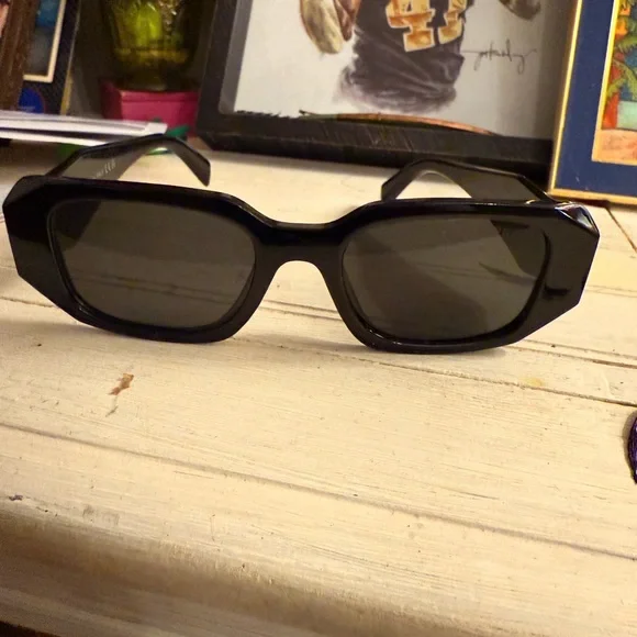 Prada Black Chunky Frame Sunglasses - Picture 2 of 5
